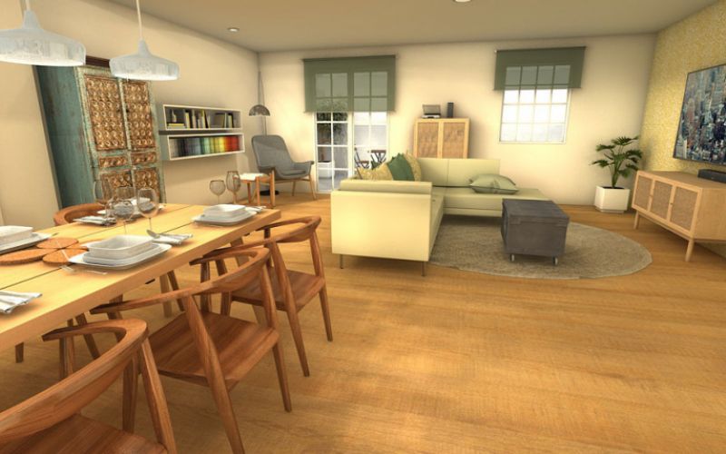 Diseño de salón comedor en apartamento