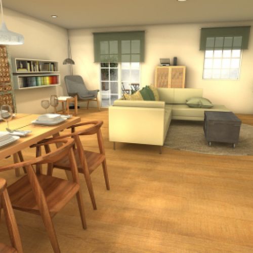 Cocina moderna y funcional reformada en vivienda unifamiliar en Tacoronte, diseñada para un uso eficiente del espacio.